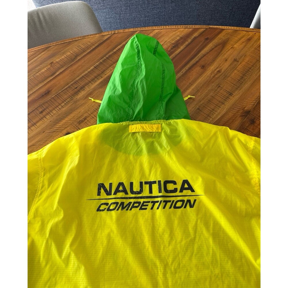 Vintage Nautica Competition Windbreaker Jacket Men’s L Y2K 90s Gorpcore Yellow
